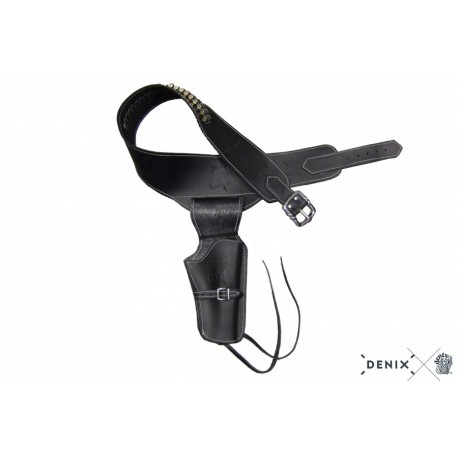 Denix 707 Leather cartridge belt for one revolver Denix 707 Leather cartridge belt for one revolver